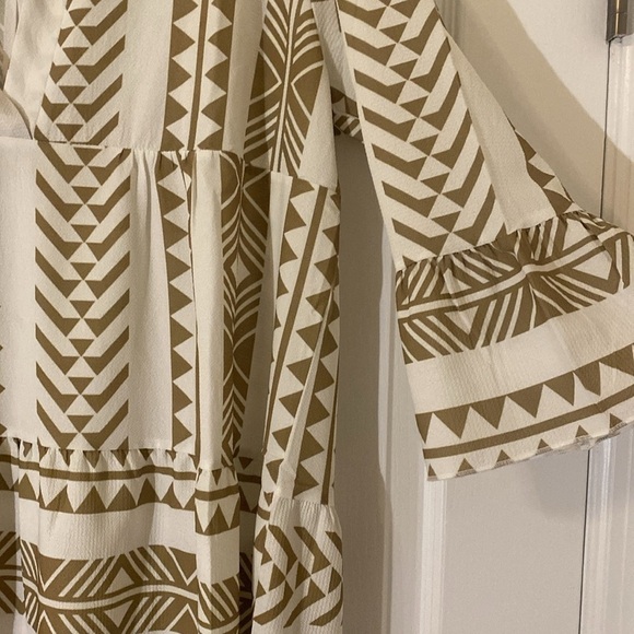 Silk & Salt Women Tunic Geometric Printed dress 3/4 Sleeves Size Medium EUC - Picture 8 of 14